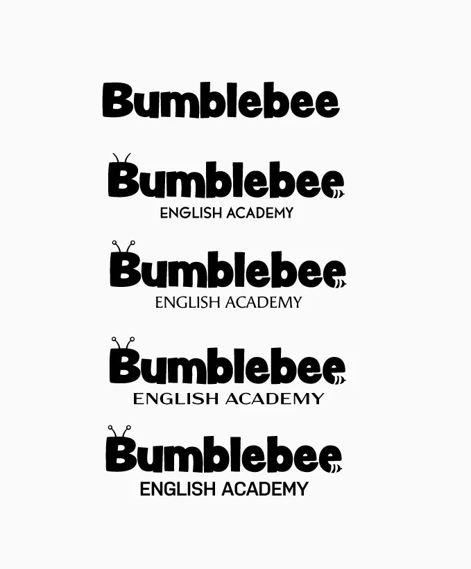 Bumblebee English School Rough Logos