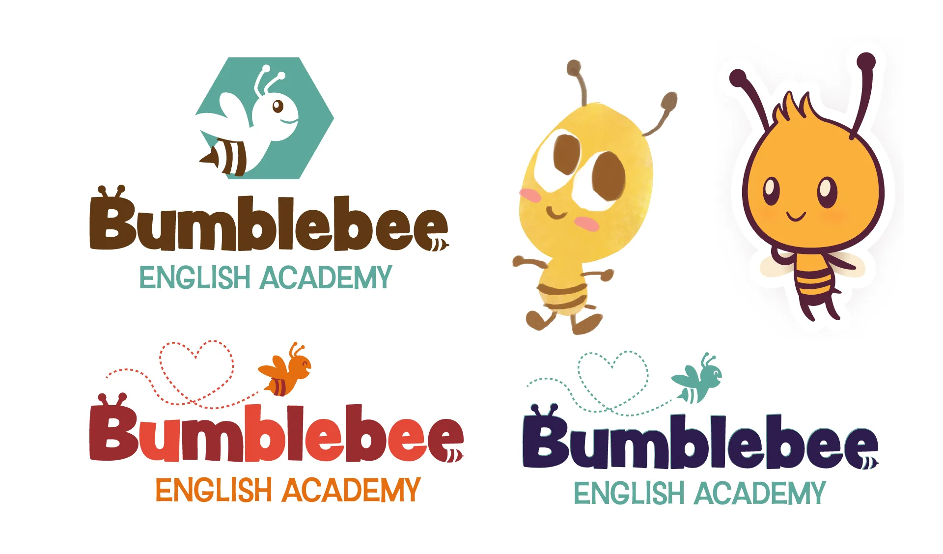 Bumblebee English School Logo and Mascot Progress