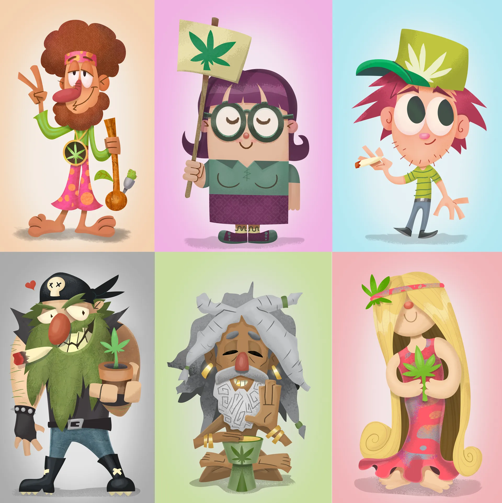 Marijuana Bowl Final Character Art